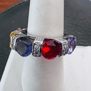 jcpenney Multicolor Gemstone Ring in Red, Blue, Purple, Yellow